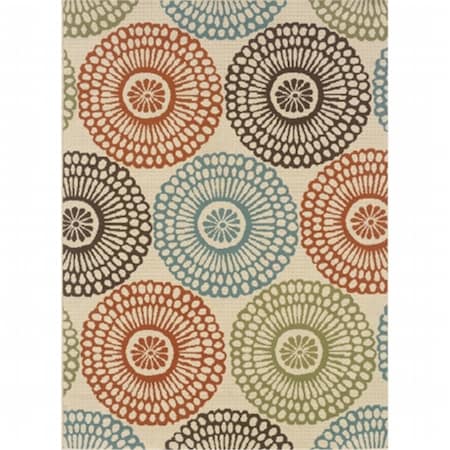 Sphinx By Oriental Weavers Rug, Montego 697J6 6x9 Rectangle - Beige/ Blue-Polypropylene M697J6200290ST